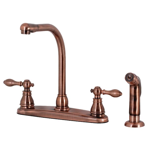 American Classic Centerset Kitchen Faucet W/Side Sprayer, Cppr